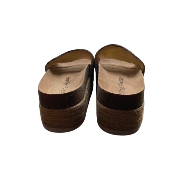 Dirty Laundry Snake Print Slide Sandals - Tan and Cream - Picture 6 of 14